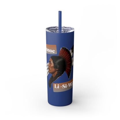 Shawnee Absentee Skinny Tumbler with Straw, 20oz