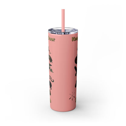 Seneca Cayuga Skinny Tumbler with Straw, 20oz