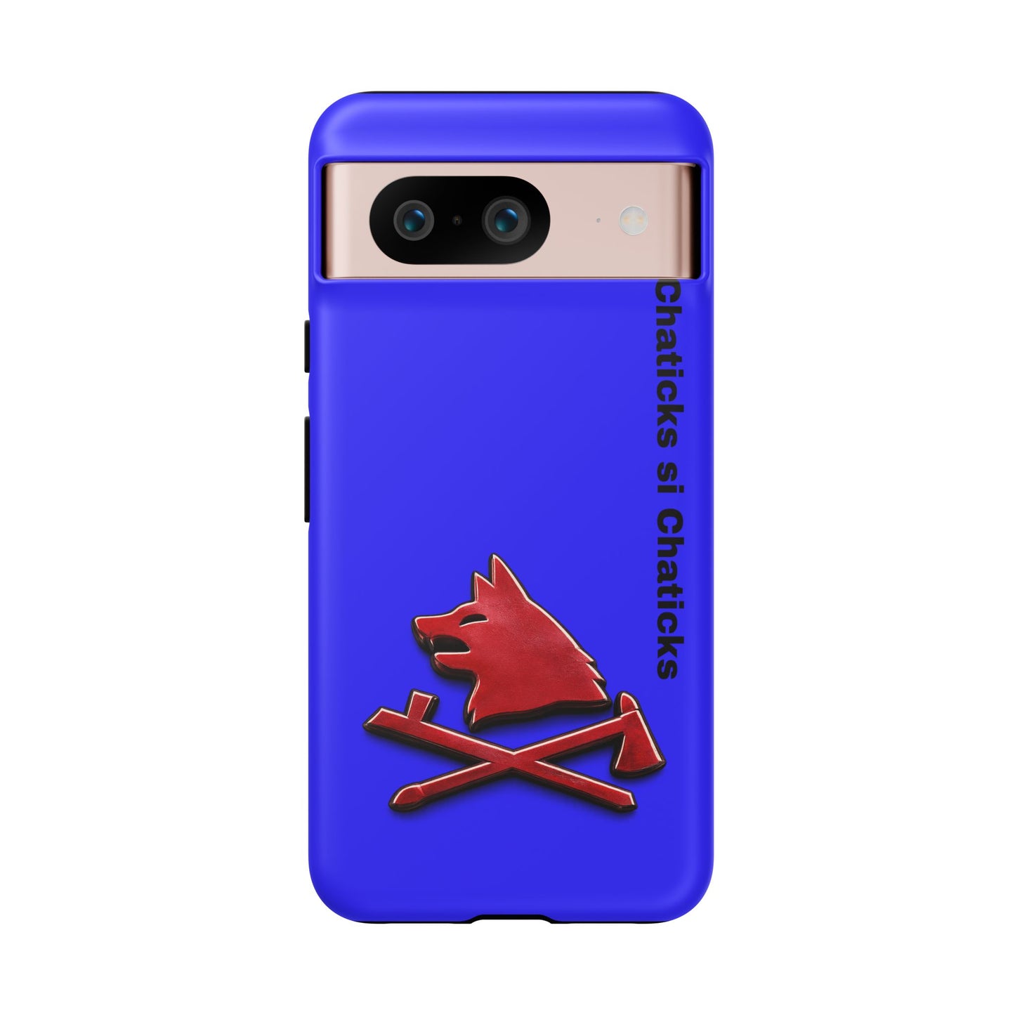 Pawnee Phone Case — Blue 'Chaticks si Chaticks' Wolf Logo Tough Case