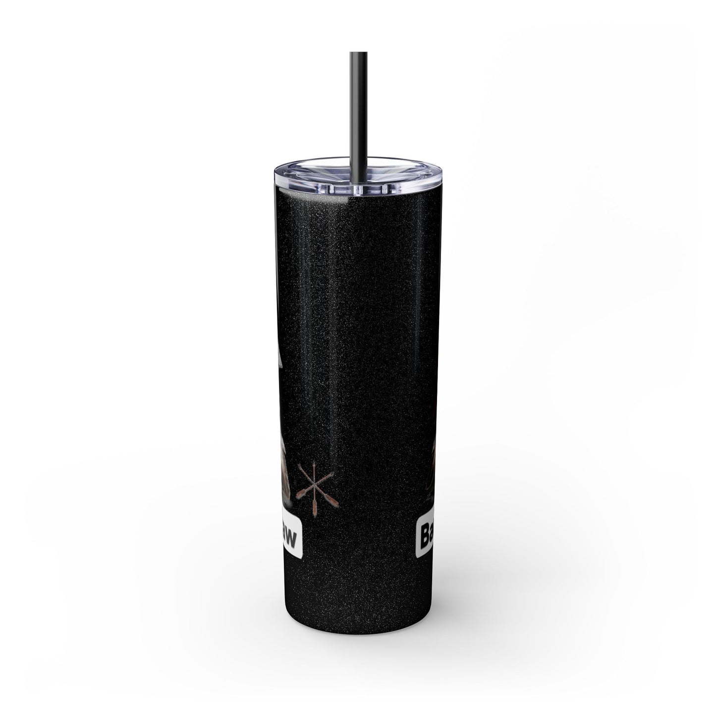 Pottawatomie Campfire Badge Skinny Tumbler 20oz — Badawadame Nation Design