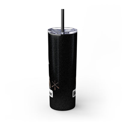 Pottawatomie Campfire Badge Skinny Tumbler 20oz — Badawadame Nation Design