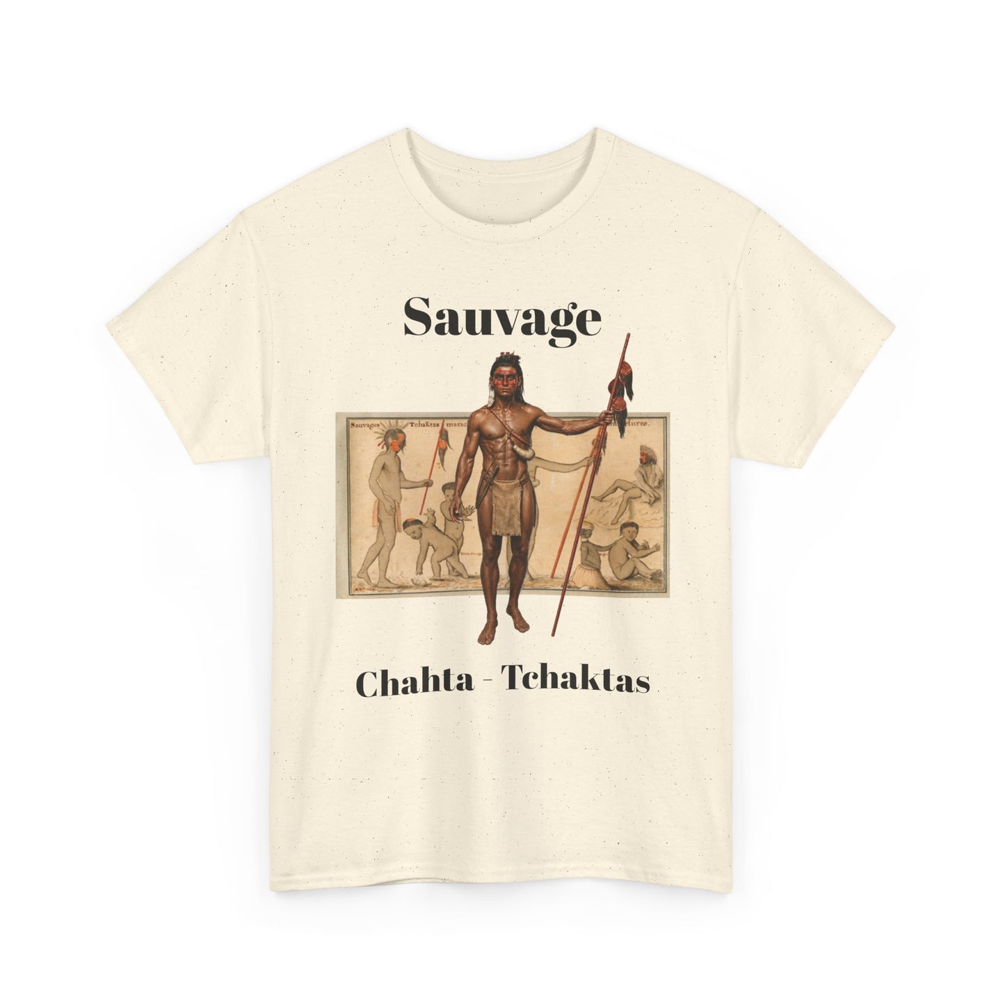 Savage Chahta Tchaklas Graphic Tee – Native American Heritage Art T-Shirt