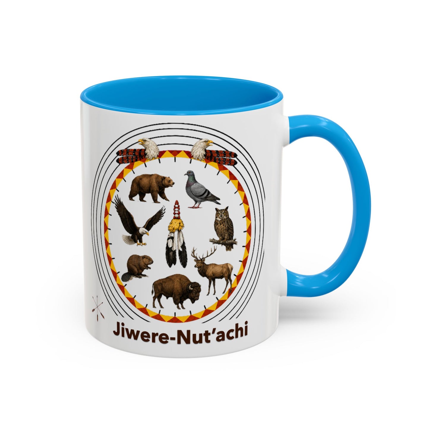Otoe Missouria Native Animal Circle Mug – 'Jiwere-Nut'achi' Illustrated Coffee Cup (11oz/15oz)