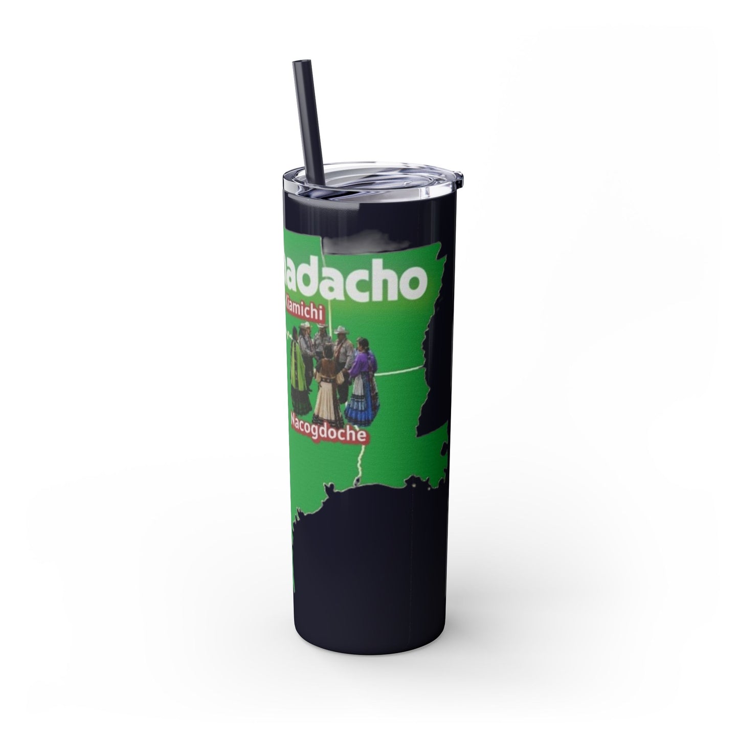 Caddo Kadohadoha Texas Map 20oz Skinny Tumbler with Straw