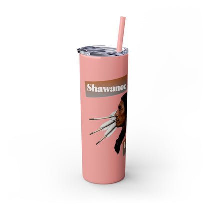 Shawnee Absentee Skinny Tumbler with Straw, 20oz