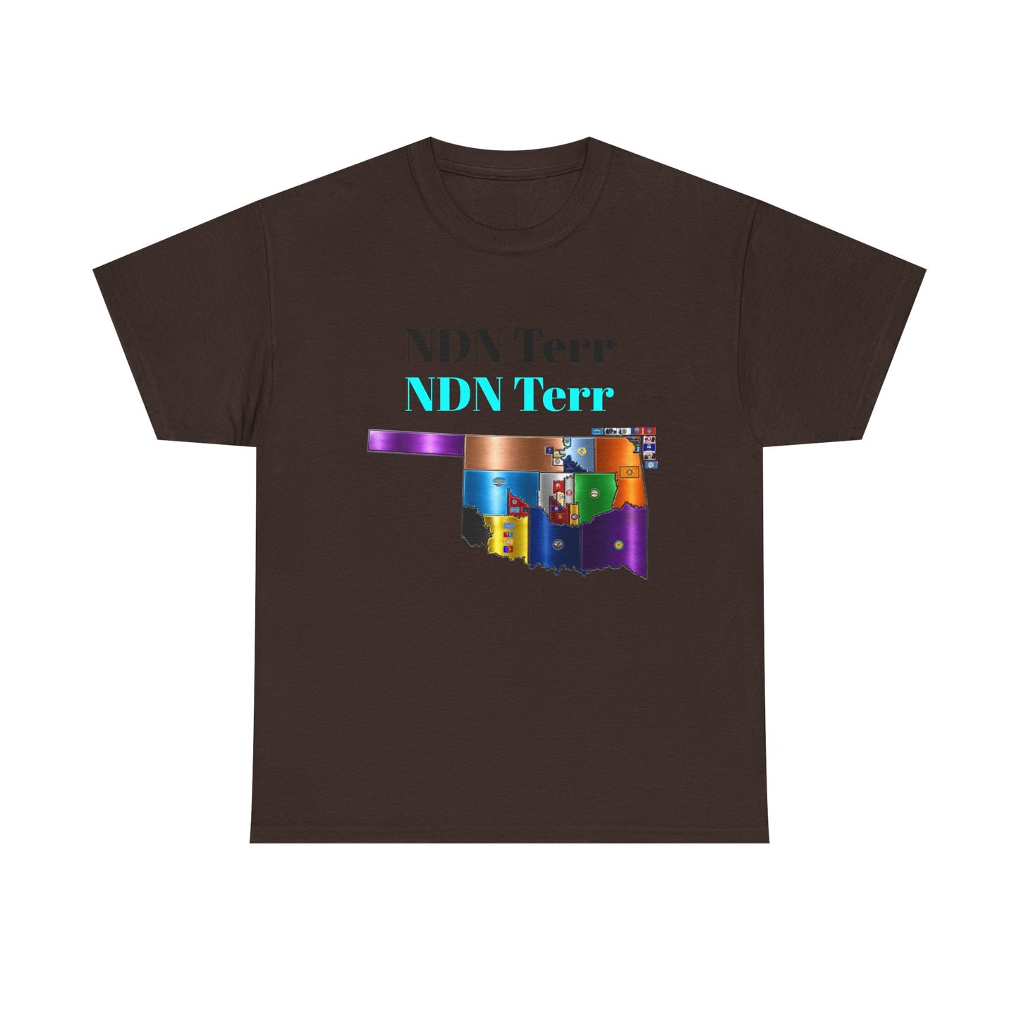 NDN Terr Oklahoma Map Tee — Native Pride Graphic T-Shirt with Arrows