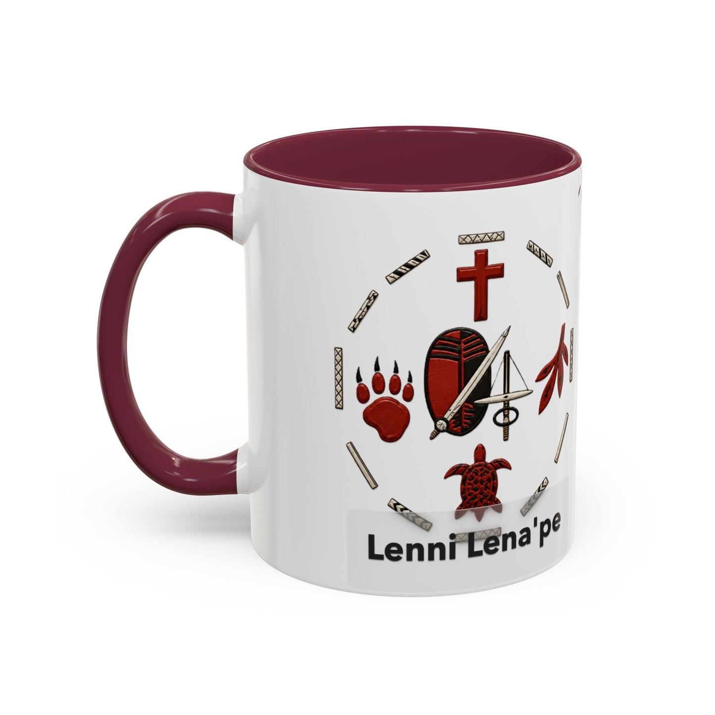 Delaware East Lenni Lenape Tribal Ceramic Mug – Native Symbols Coffee Cup (11oz/15oz)