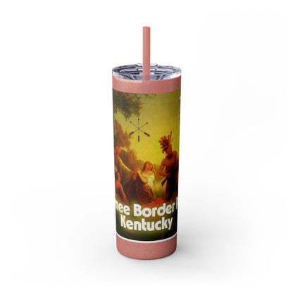 Shawnee Absentee Skinny Tumbler with Straw, 20oz