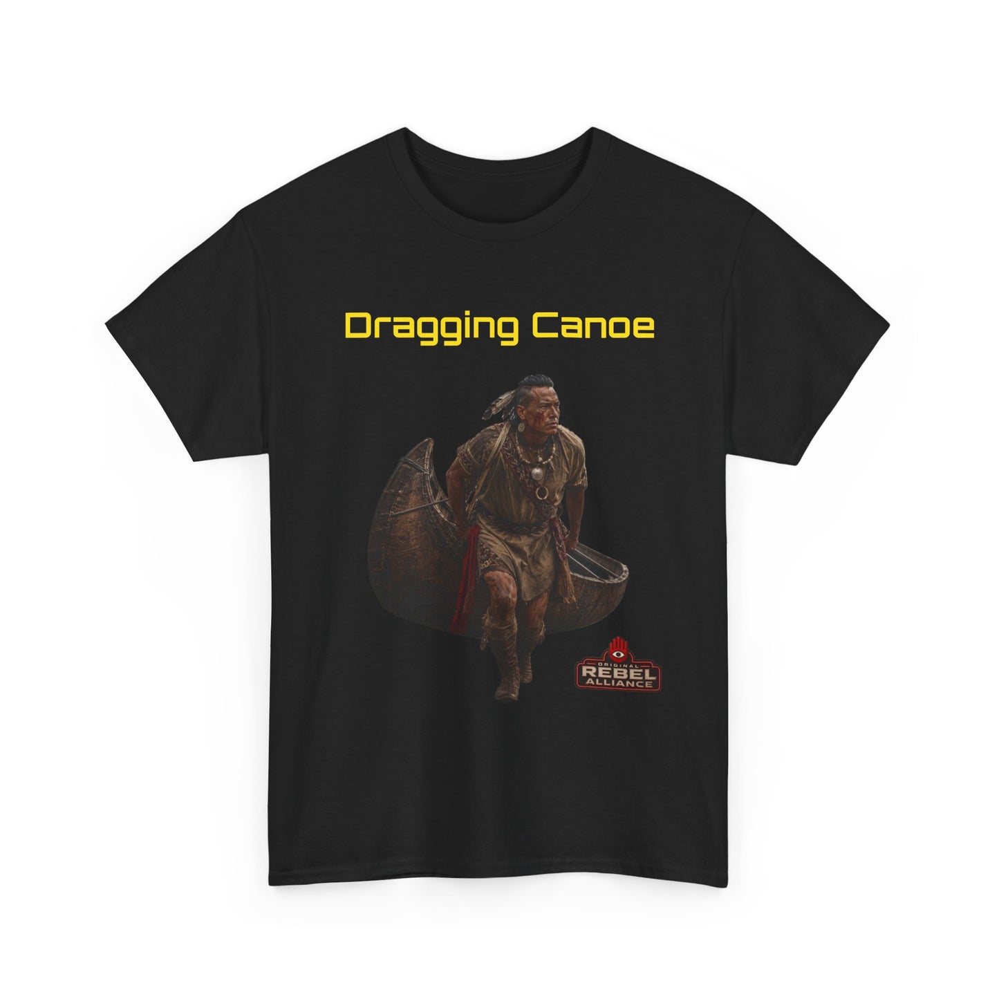 Dragging Canoe Canoe Warrior T-Shirt — Native American Historical Tribute Tee