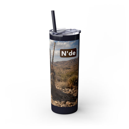 Ft. Sill Apache 20oz Skinny Tumbler with Desert Native Warrior Photo Wrap