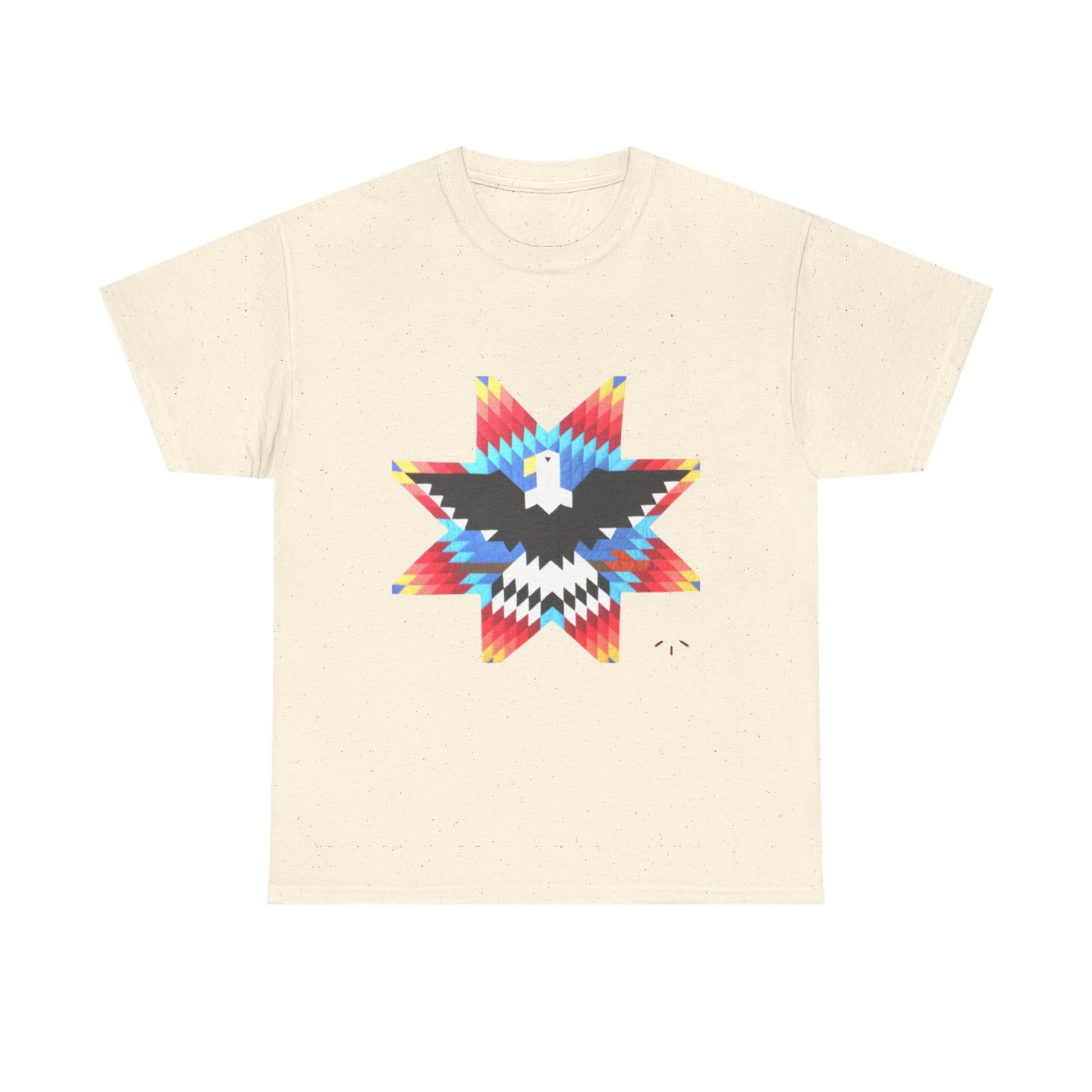 T-Shirt — Colorful Native Star Eagle Graphic Tee (Front Eagle Star, Back Crossed Arrows)