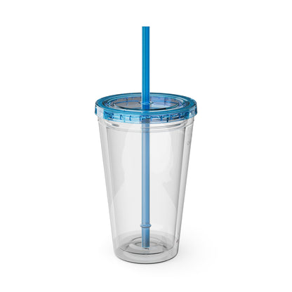Chitto Harjo 16oz Portrait Tumbler with Straw — Historical Figure Illustration