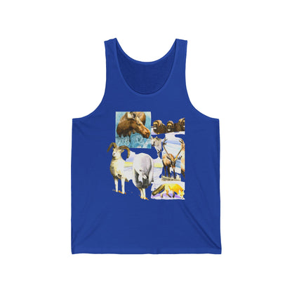 Wildlife Collage Tank Top — Vintage Animals & Arrow Back Graphic