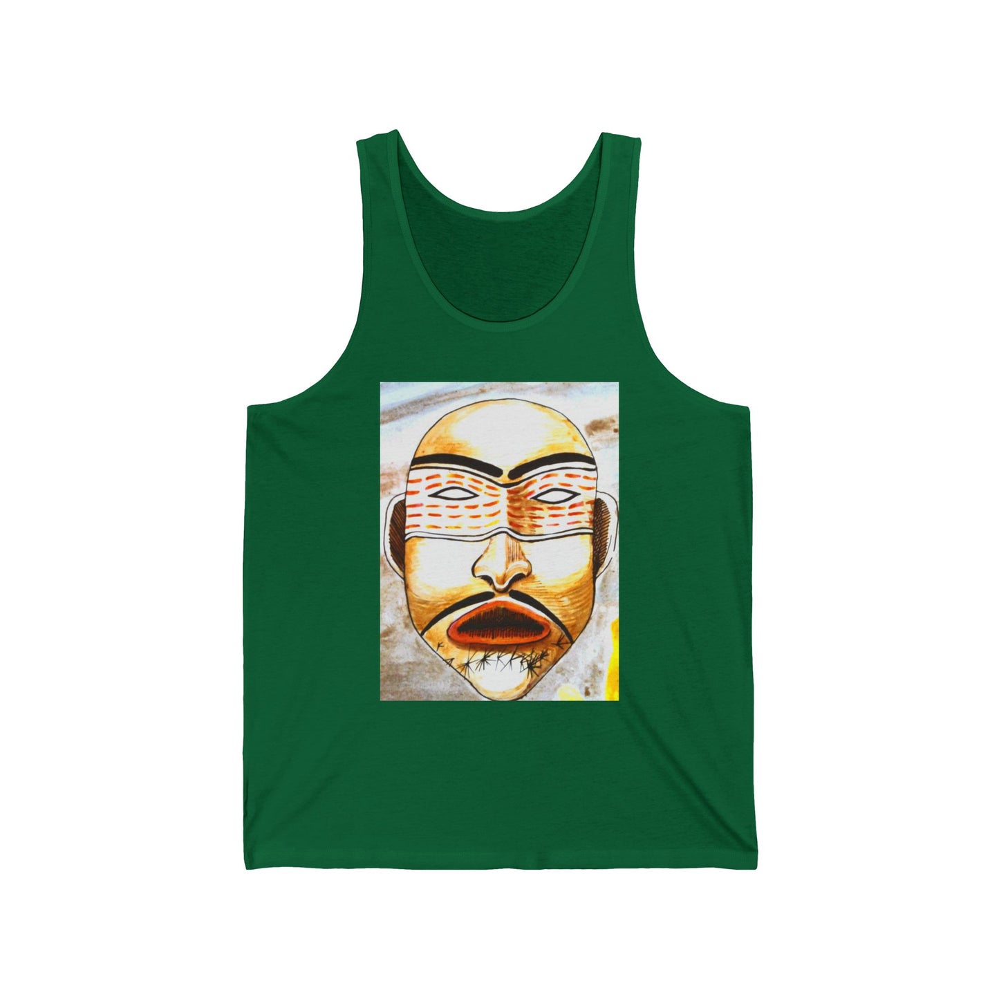 Tribal Mask & Crossed Arrows Graphic Tank Top