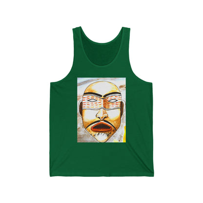 Tribal Mask & Crossed Arrows Graphic Tank Top