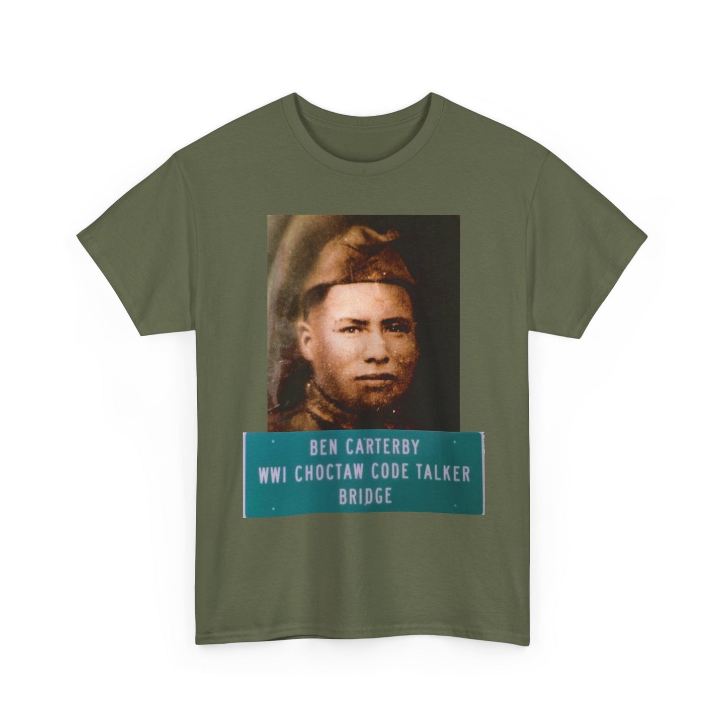Ben Carterby Choctaw Code Talker T-Shirt — WWII Native American Veteran Tribute
