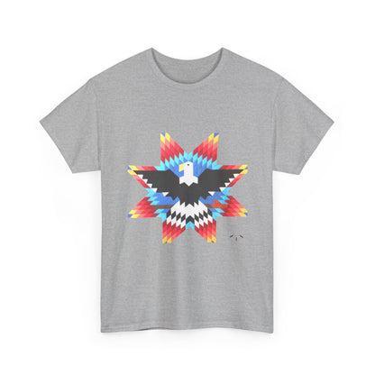 T-Shirt — Colorful Native Star Eagle Graphic Tee (Front Eagle Star, Back Crossed Arrows)