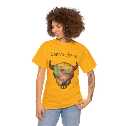 Comancheria Buffalo Skull T-Shirt — Western Map Graphic Tee