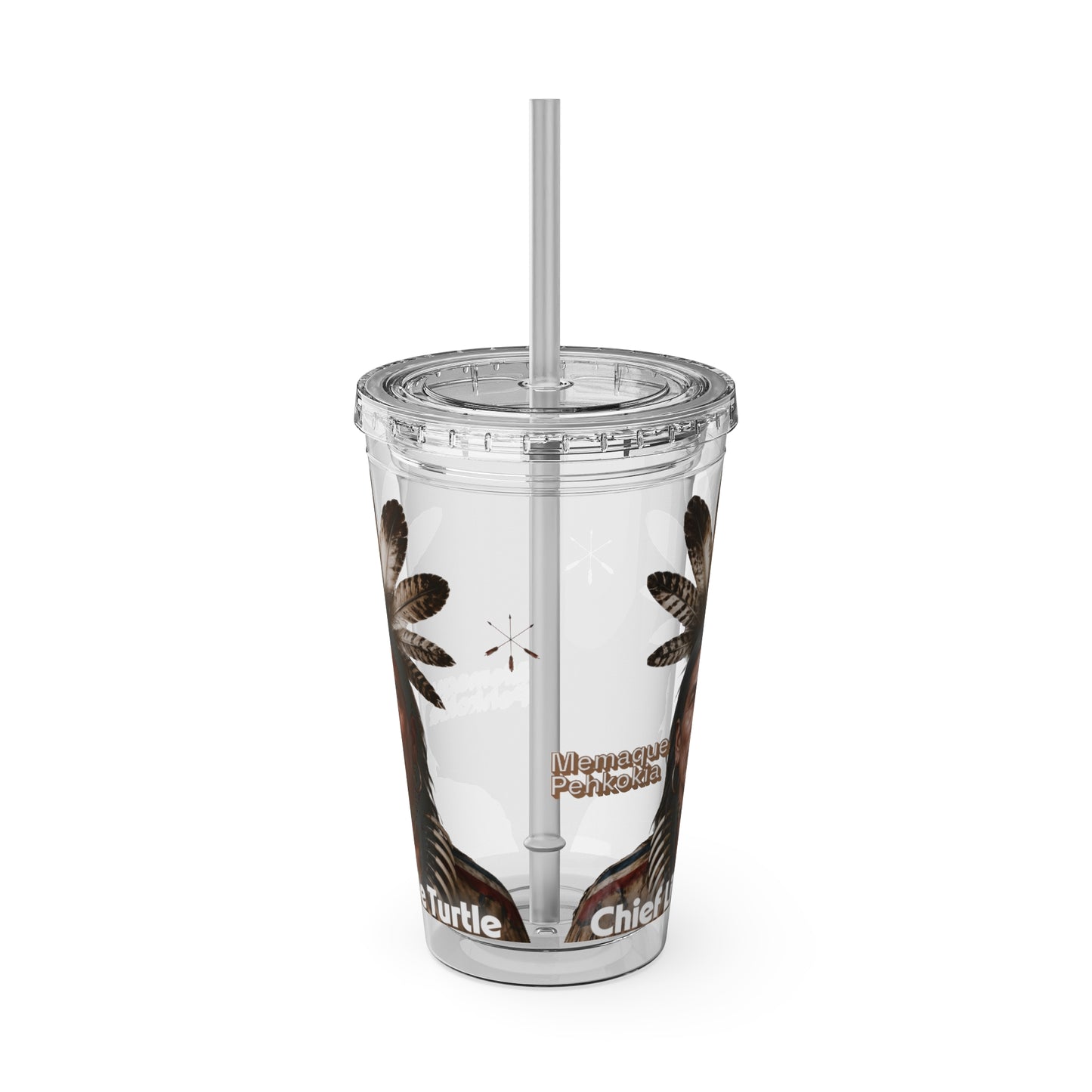 Miami Chief Little Turtle Sunsplash 16oz Tumbler with Straw