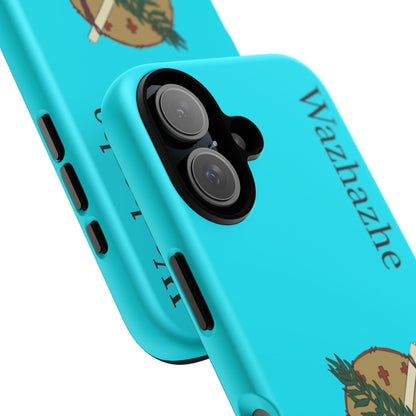 Osage Phone Case — Wazhahze Tribal Shield Design (Native Feather & Tomahawk)