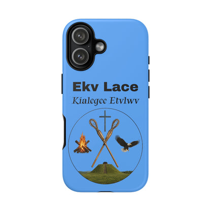 Kialegee Protective Phone Case — Custom 'Ekv Lace' Cross & Campfire Design