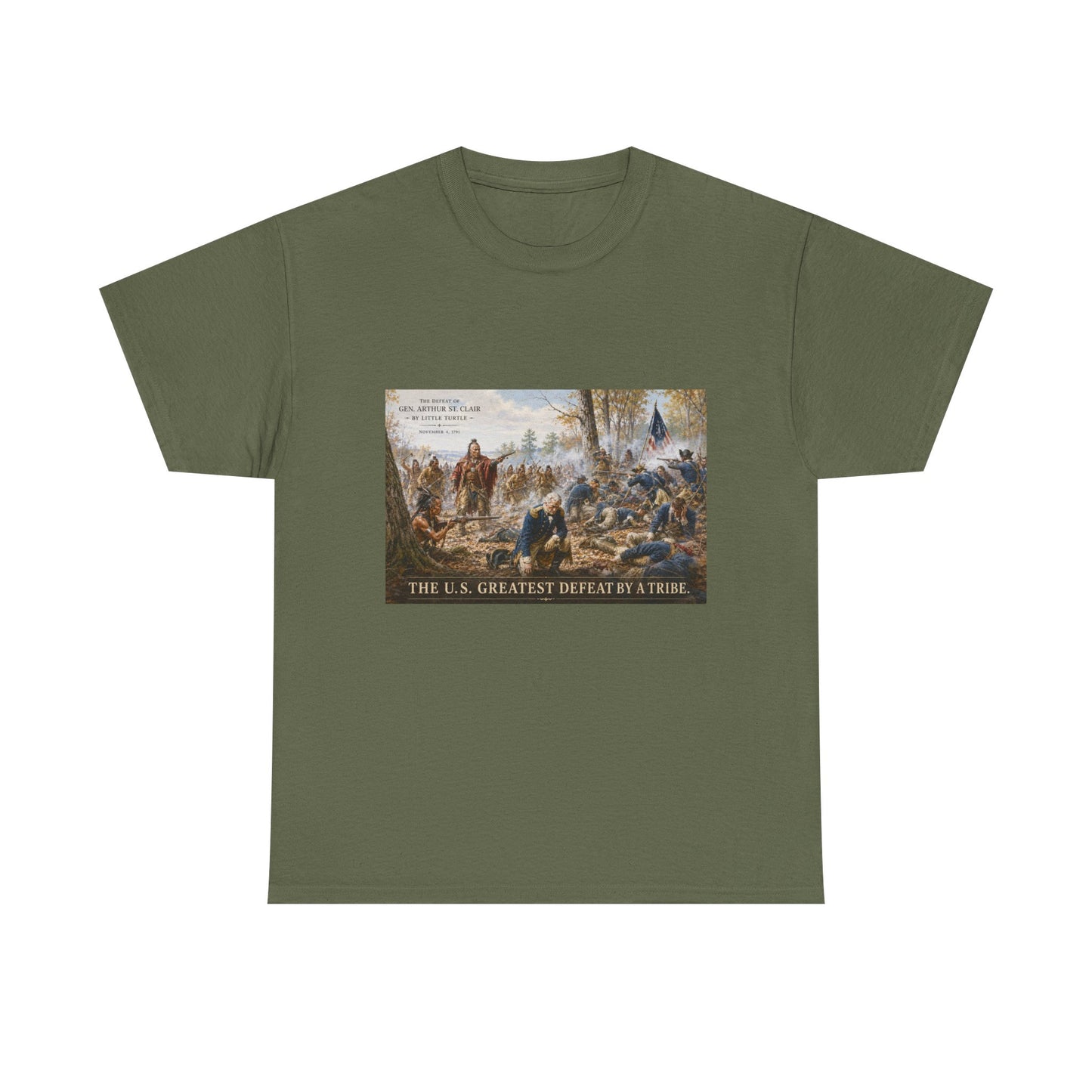 Chief Little Turtle Historical Battle Tee — "The U.S. Greatest Defeat by a Tribe" Cotton T-Shirt