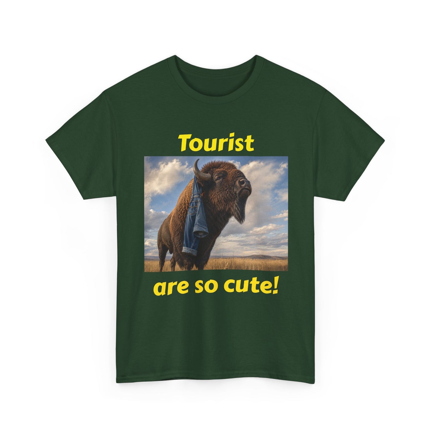 Tourist Are So Cute! T-Shirt — Funny Bison Photo Tee