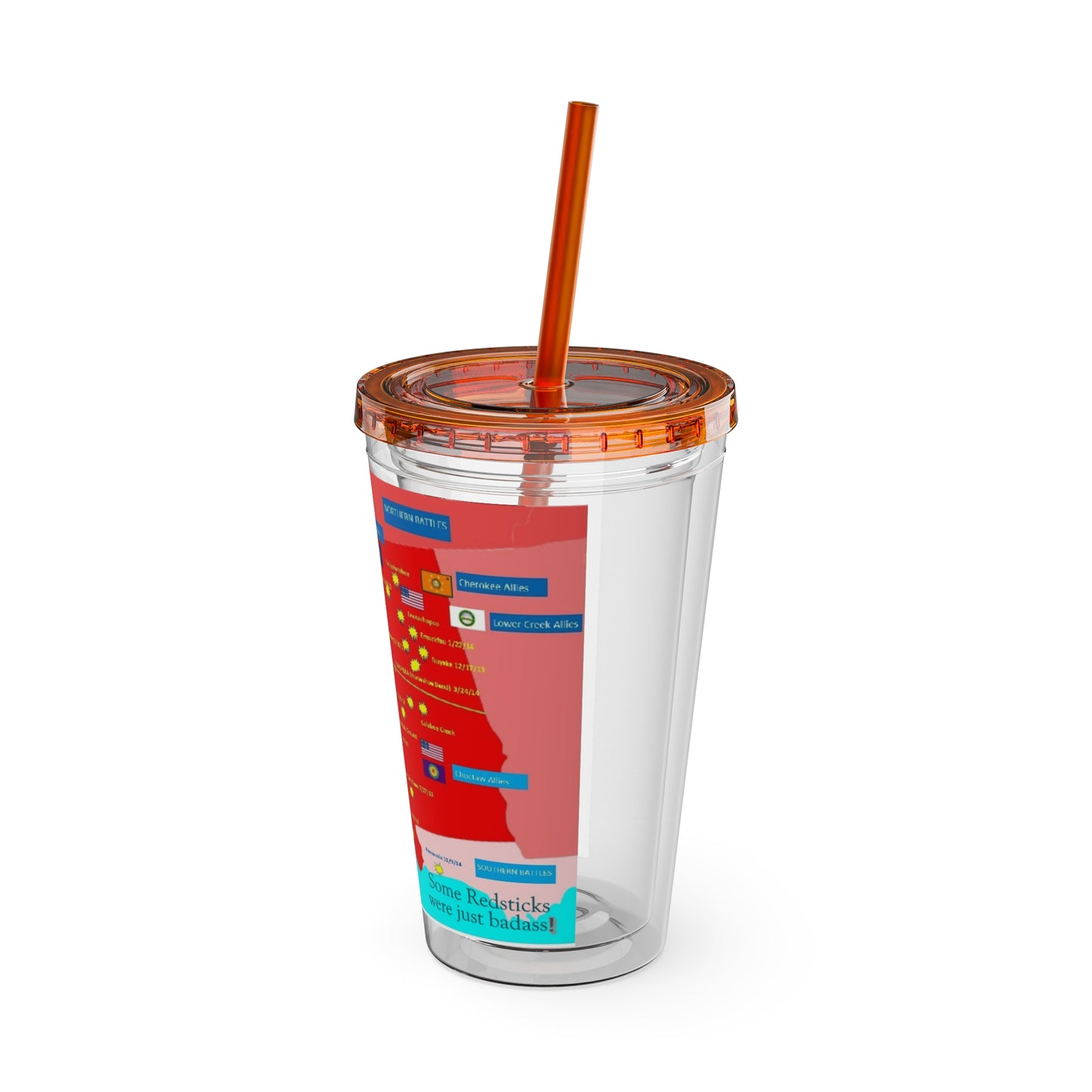 Opothleyahola Sunsplash Tumbler with Straw, 16oz