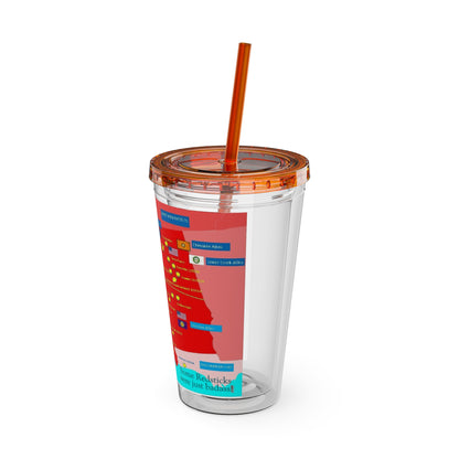 Opothleyahola Sunsplash Tumbler with Straw, 16oz