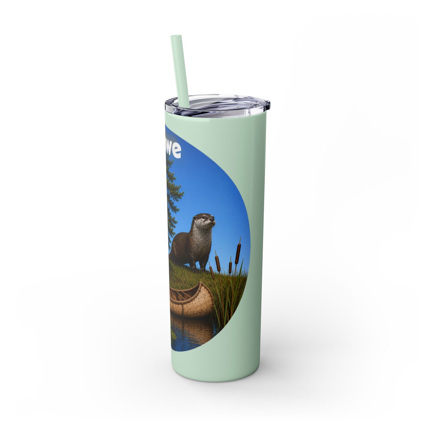 Ottawa Adawe Canoe Skinny Tumbler — 20oz Insulated Travel Cup with Straw
