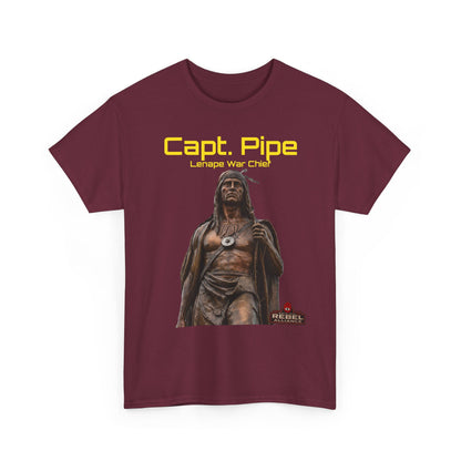 Capt. Pipe Lemape War Chief T‑Shirt — Native Warrior Graphic Tee