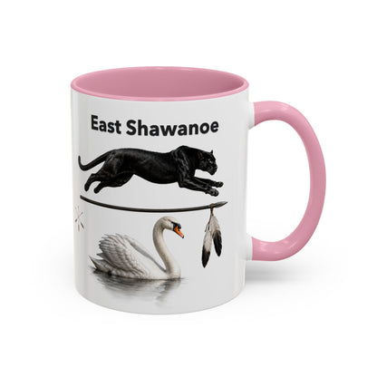 Shawnee East Shawanoe Mascot Panther & Swan Coffee Mug (11oz/15oz)