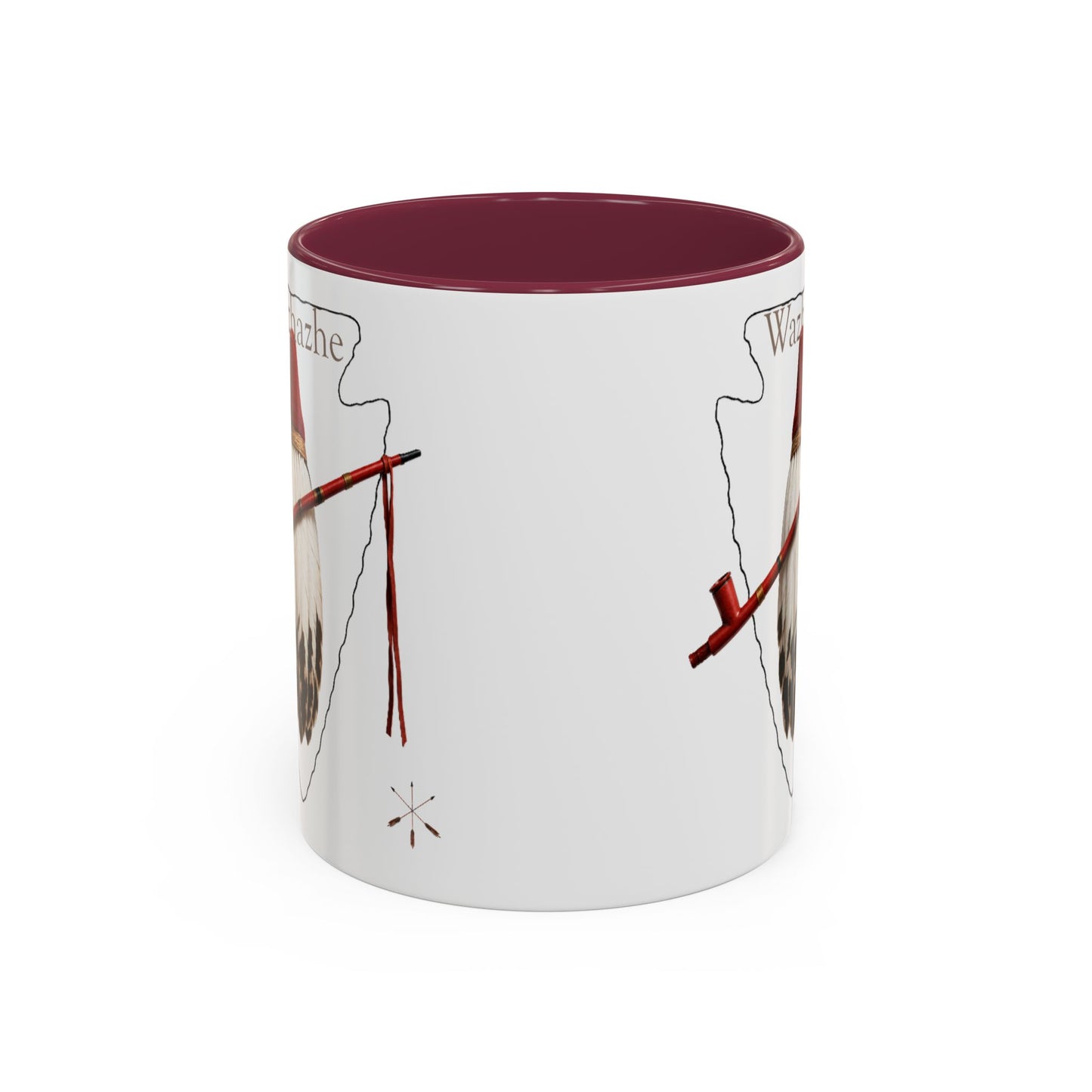 Osage Wazhazhe Tribal Feather Mug (11oz & 15oz) — Native-Inspired Coffee Cup