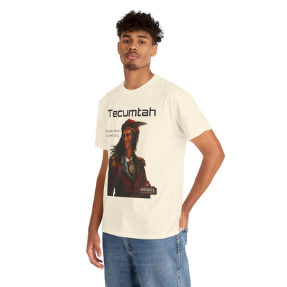 Tecumtah Native American Portrait T‑Shirt — Mvskoke Mom/Shawnee Dad Heritage Tee