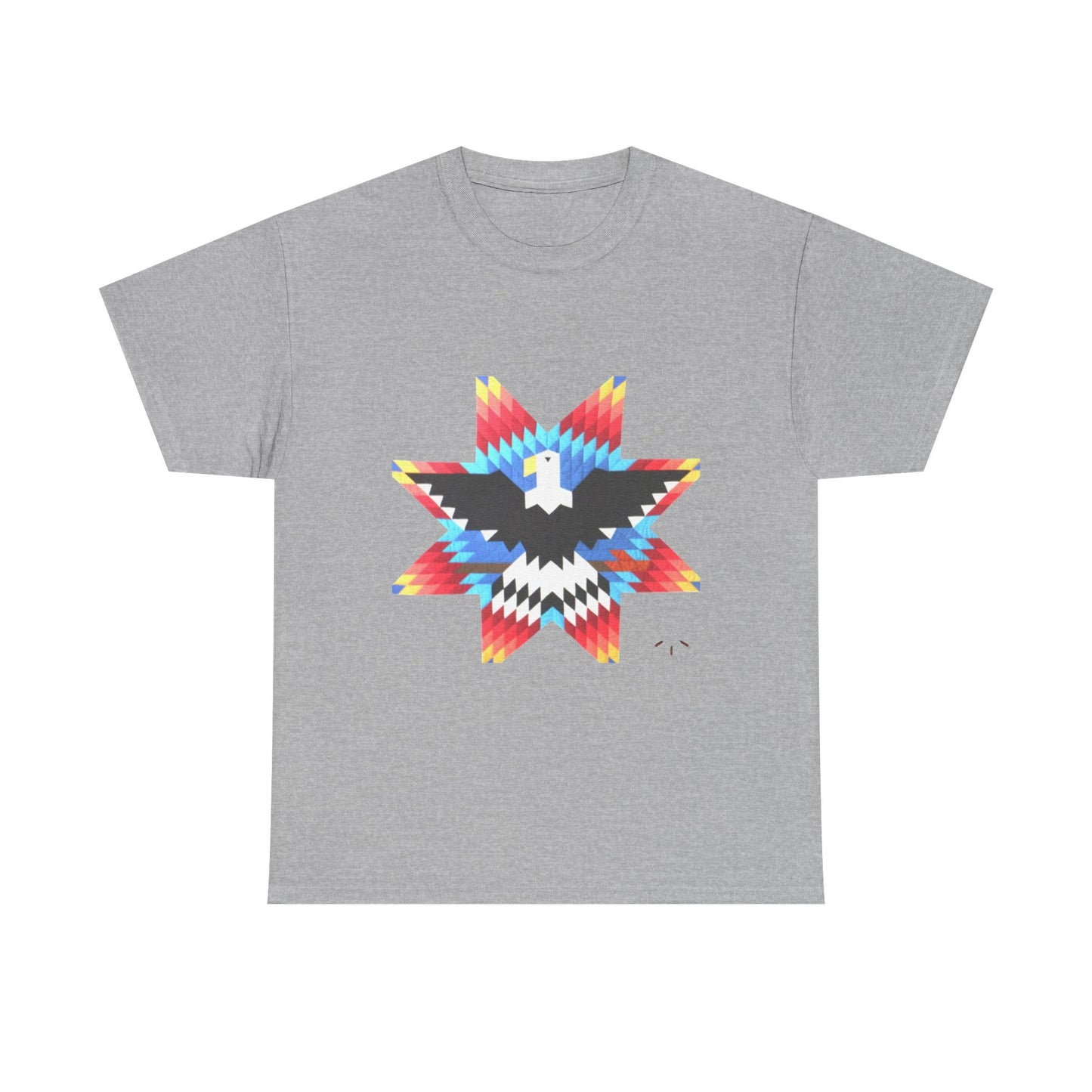 T-Shirt — Colorful Native Star Eagle Graphic Tee (Front Eagle Star, Back Crossed Arrows)