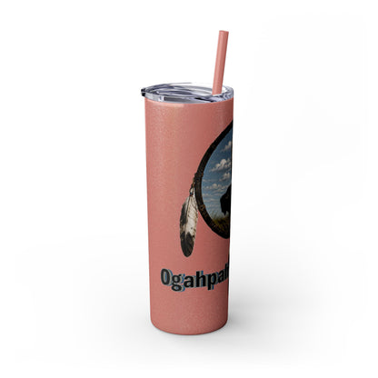 Quapaw Buffalo Skinny Tumbler 20oz — Ogahpahka Design