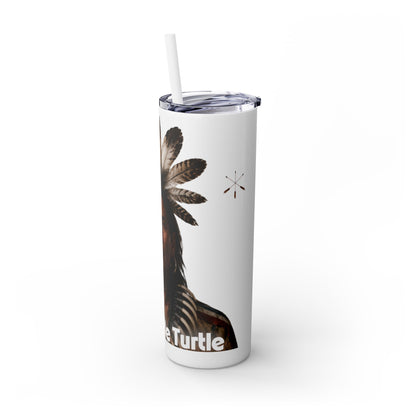 Miami 20oz Skinny Tumbler with Straw — Native Chief Portrait Travel Cup