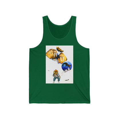 Walrus Tank Top — Explorer Illustration & Crossed Arrows Graphic