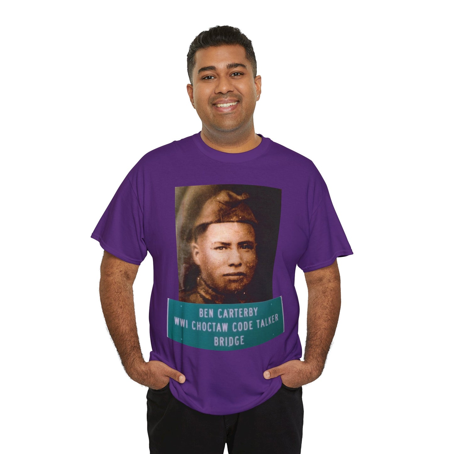 Ben Carterby Choctaw Code Talker T-Shirt — WWII Native American Veteran Tribute