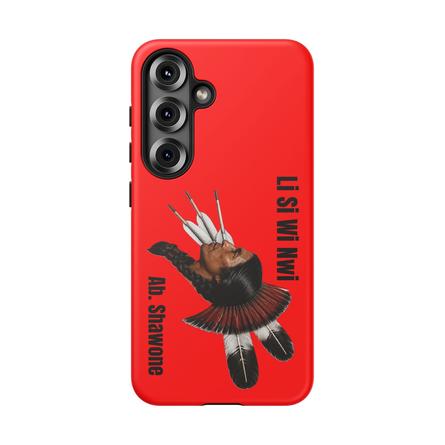 Absentee Shawnee Headdress Phone Case — 'Li Si Wi Ni' Design