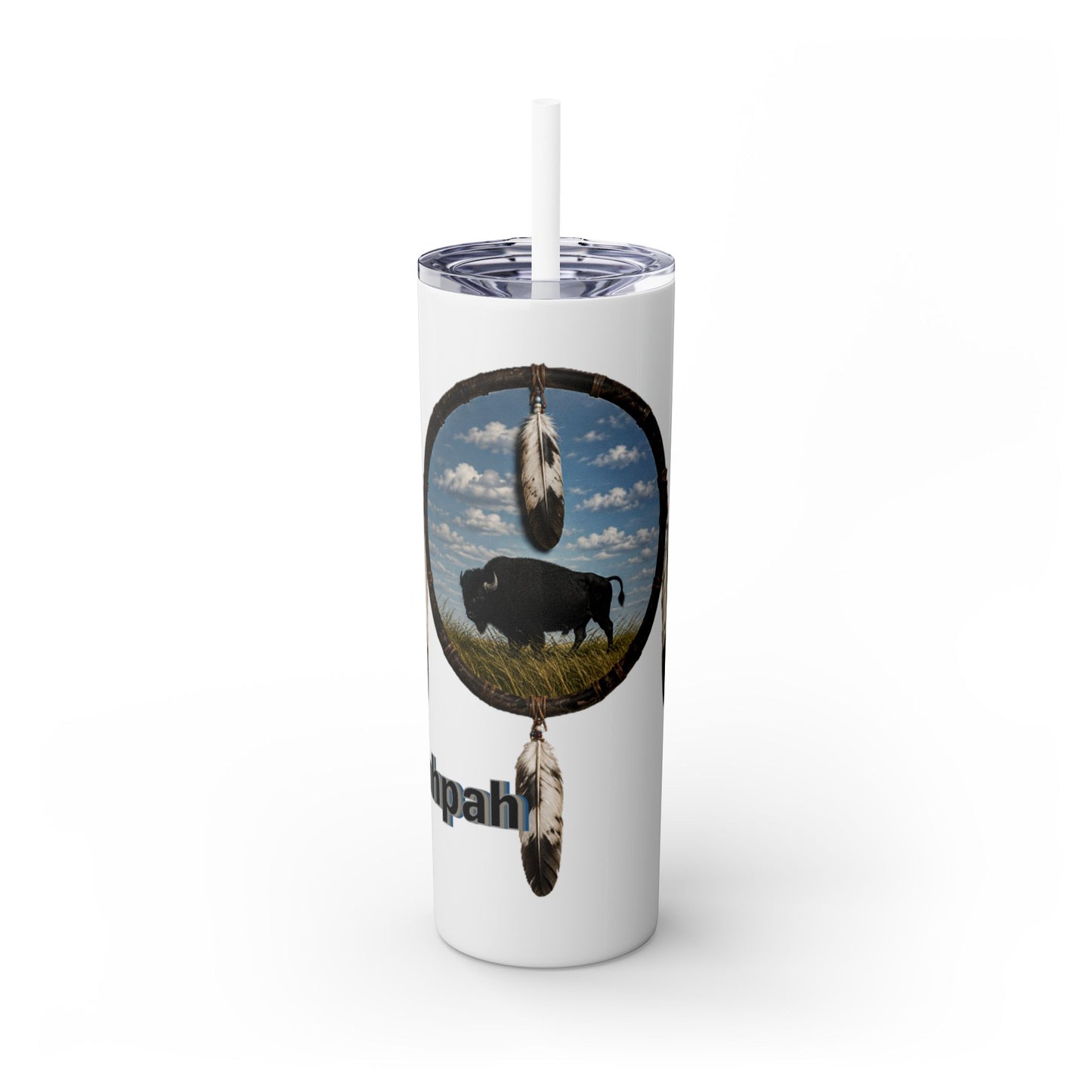 Quapaw Buffalo Skinny Tumbler 20oz — Ogahpahka Design