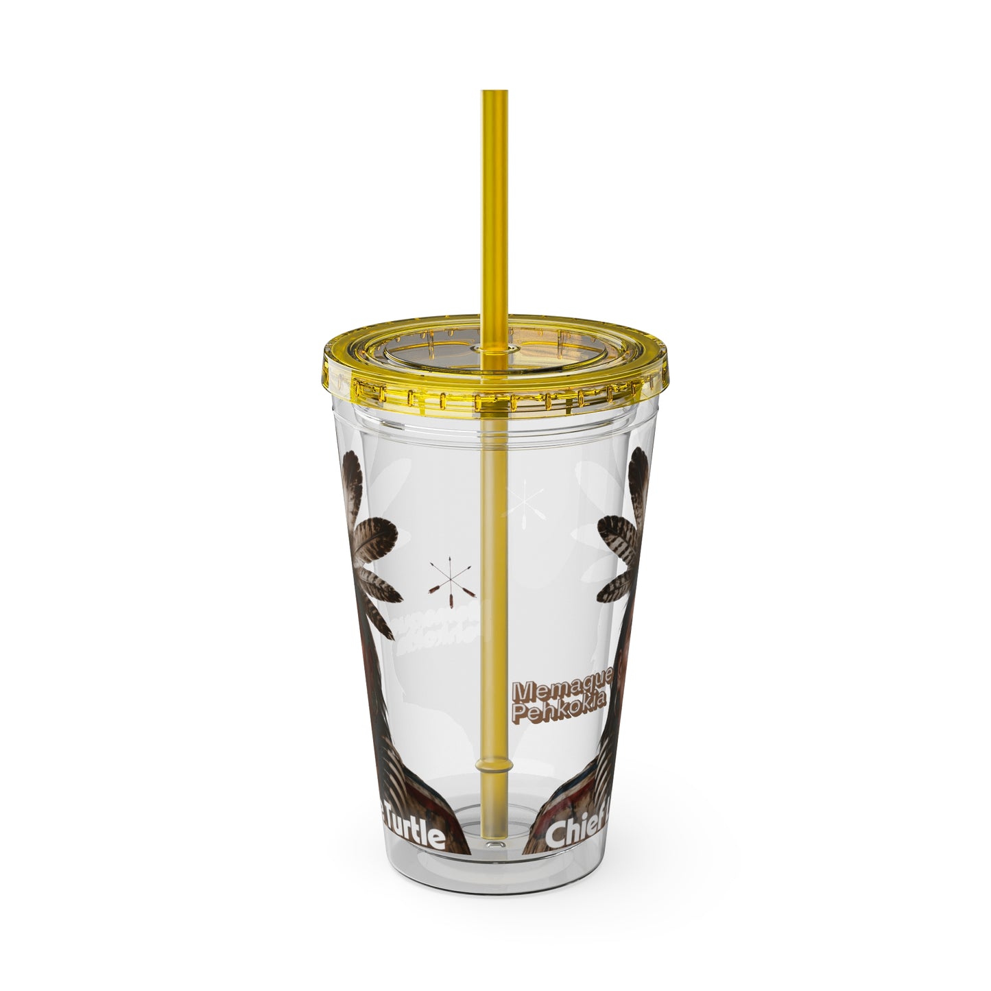 Miami Chief Little Turtle Sunsplash 16oz Tumbler with Straw