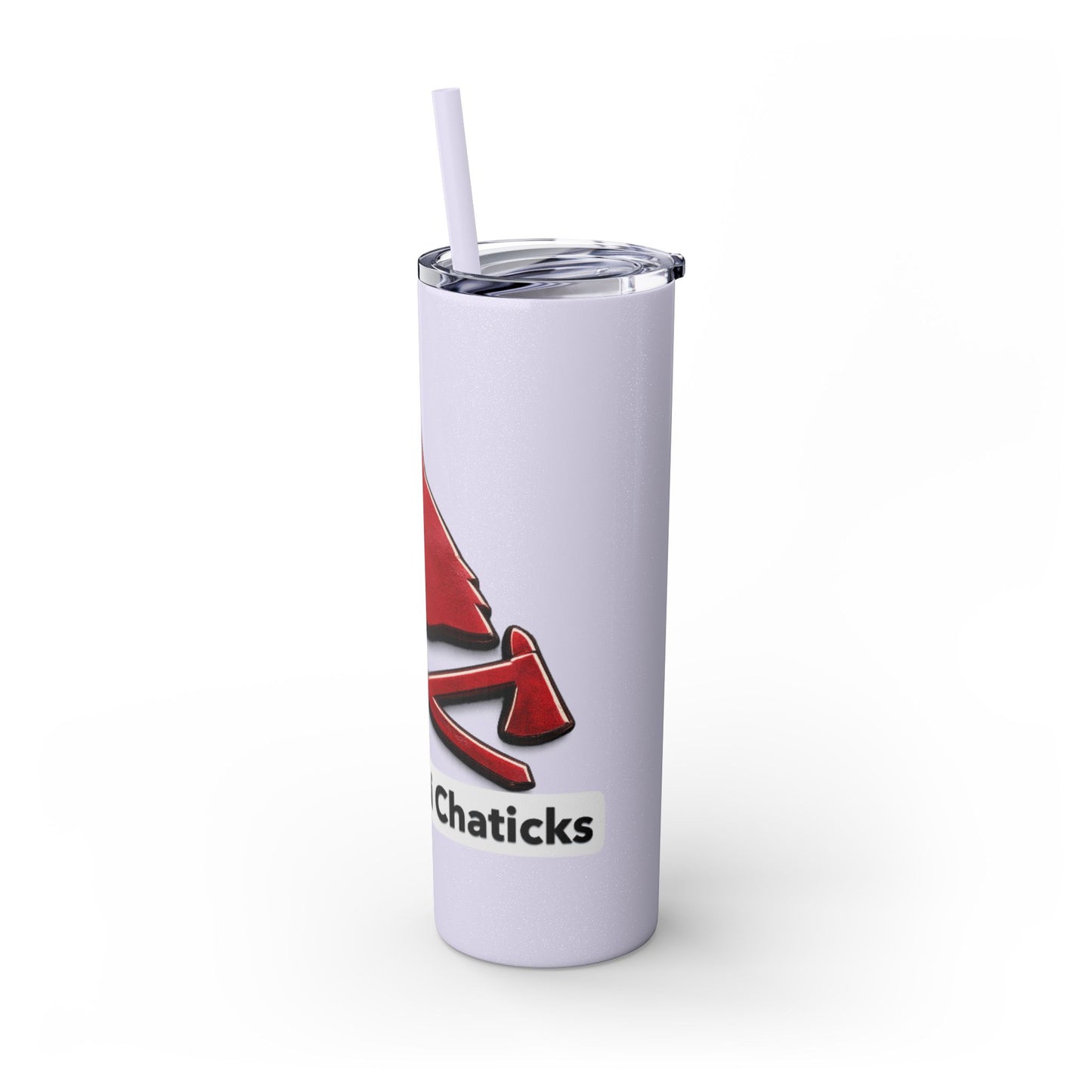 Pawnee Skinny Tumbler — Red Wolf Logo 20oz Insulated Tumbler with Straw