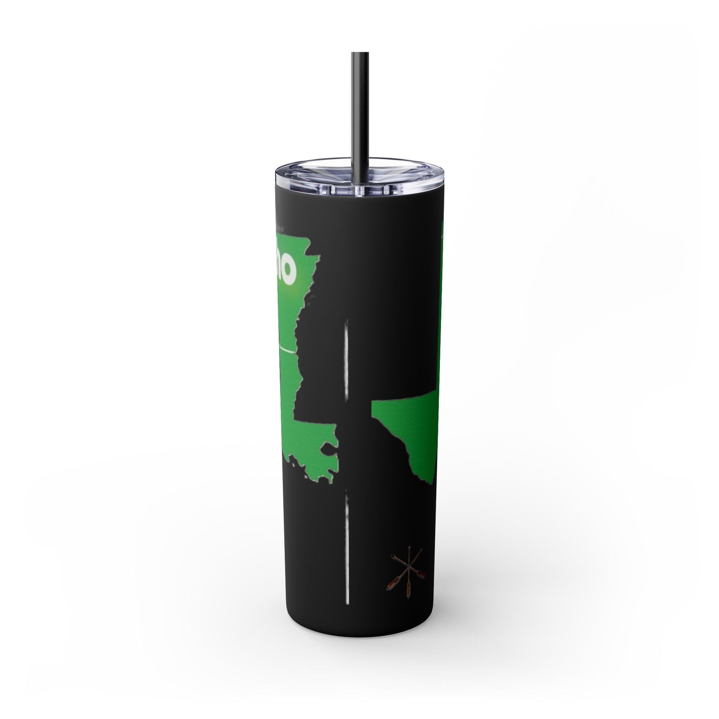 Caddo Kadohadoha Texas Map 20oz Skinny Tumbler with Straw