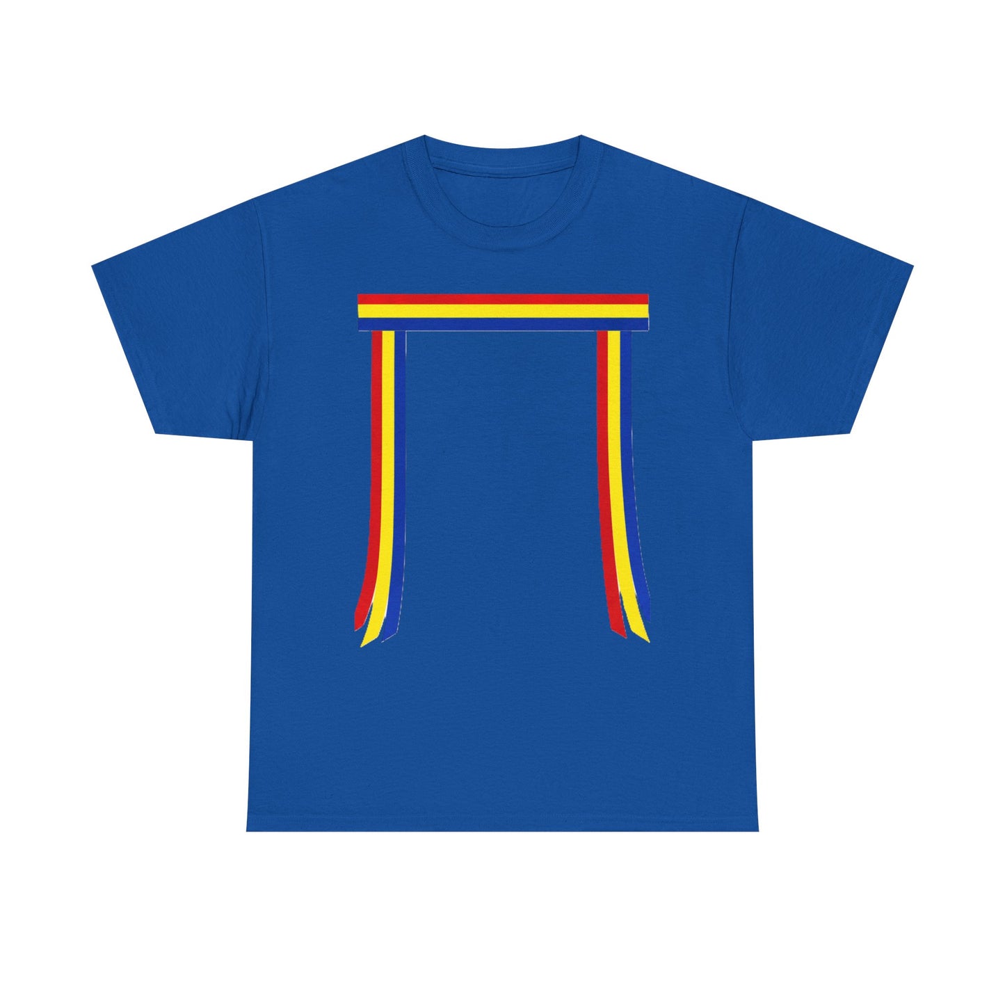 Ribbon & Arrows T‑Shirt — Minimal Tribal Ribbon Front with Crossed Arrows Back