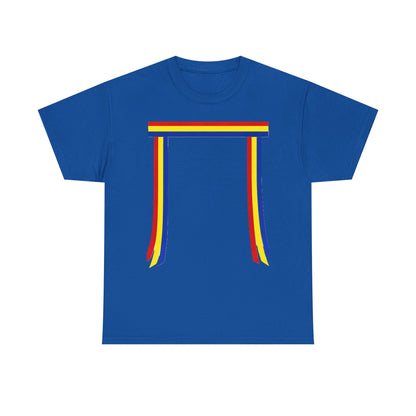 Ribbon & Arrows T‑Shirt — Minimal Tribal Ribbon Front with Crossed Arrows Back