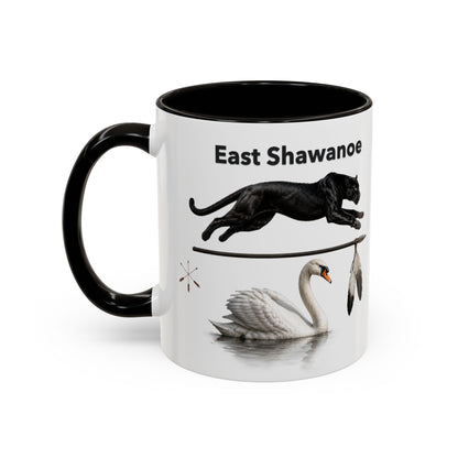 Shawnee East Shawanoe Mascot Panther & Swan Coffee Mug (11oz/15oz)