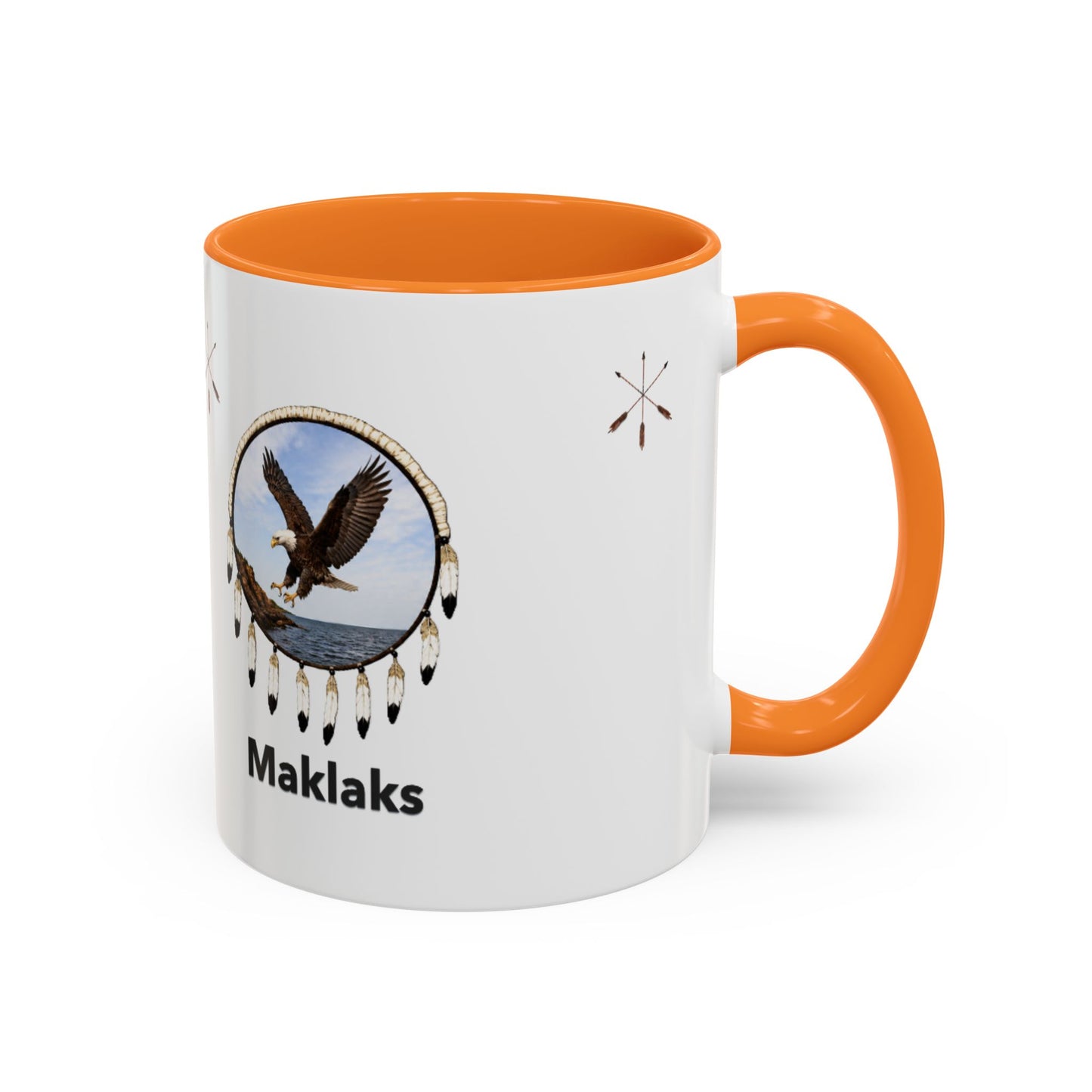 Modoc Eagle Ceramic Mug (11oz/15oz) – 'Maklaks' Native-Inspired Coffee Cup