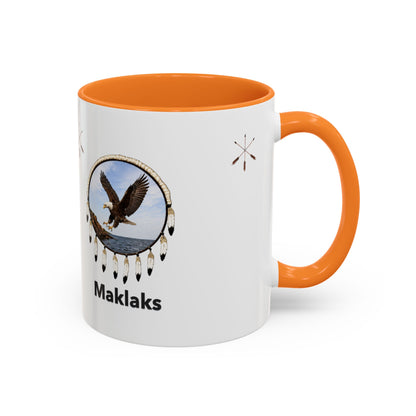 Modoc Eagle Ceramic Mug (11oz/15oz) – 'Maklaks' Native-Inspired Coffee Cup