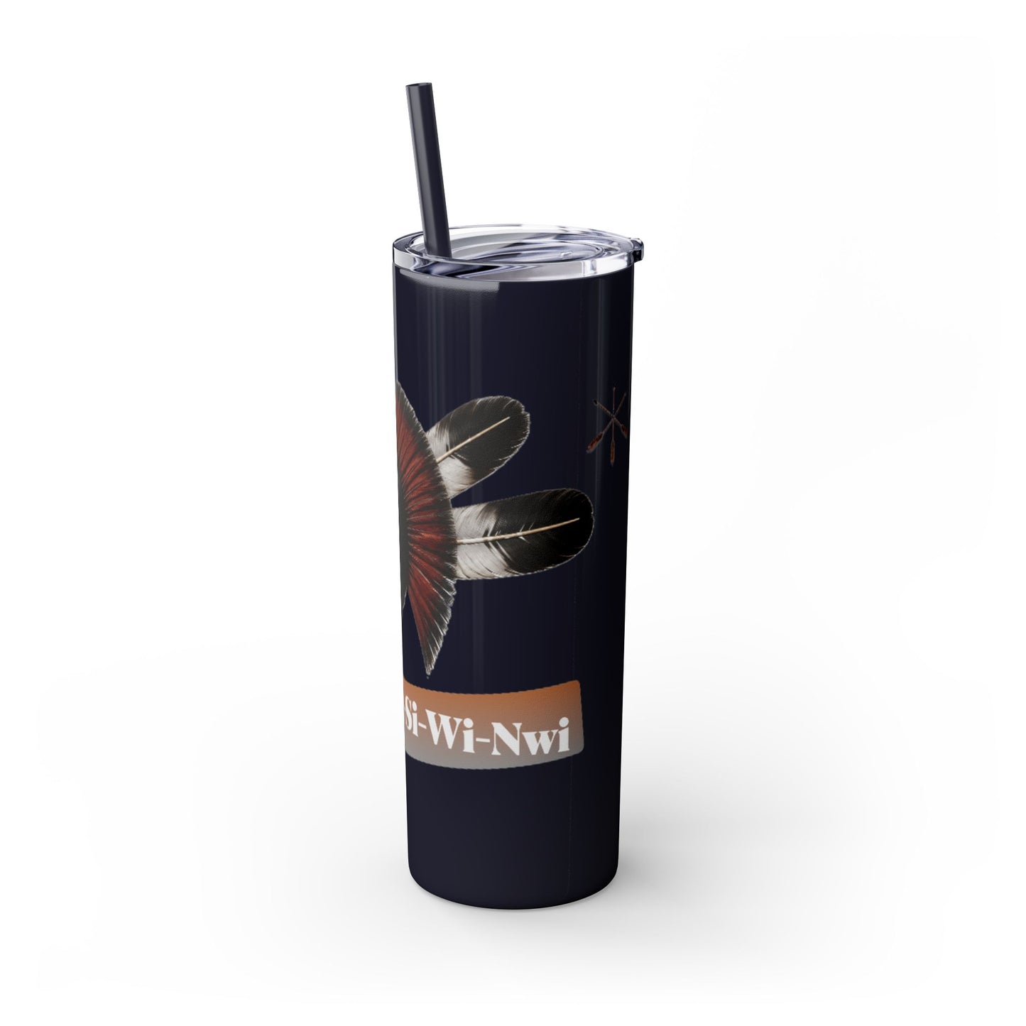 Shawnee Absentee Skinny Tumbler with Straw, 20oz